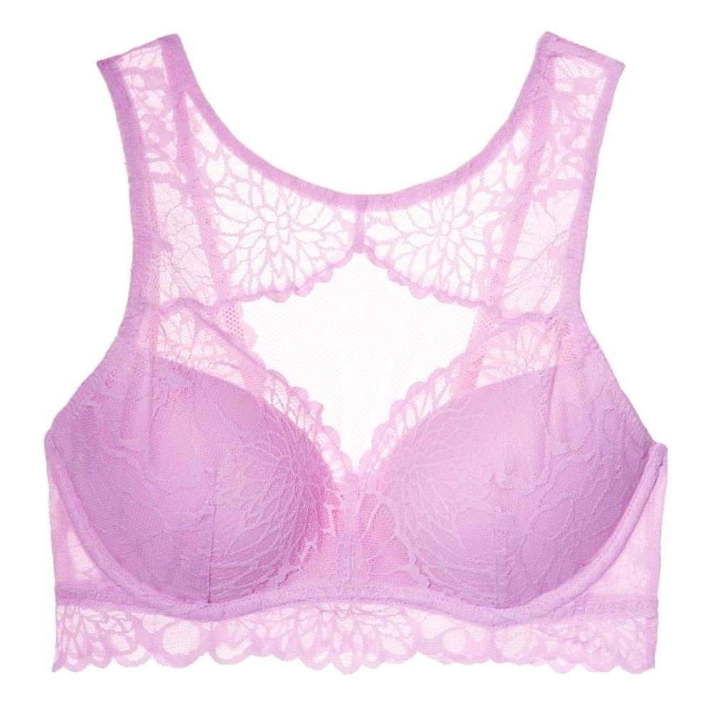 PINK Victoria's Secret Lace Bralette - Light Purple
